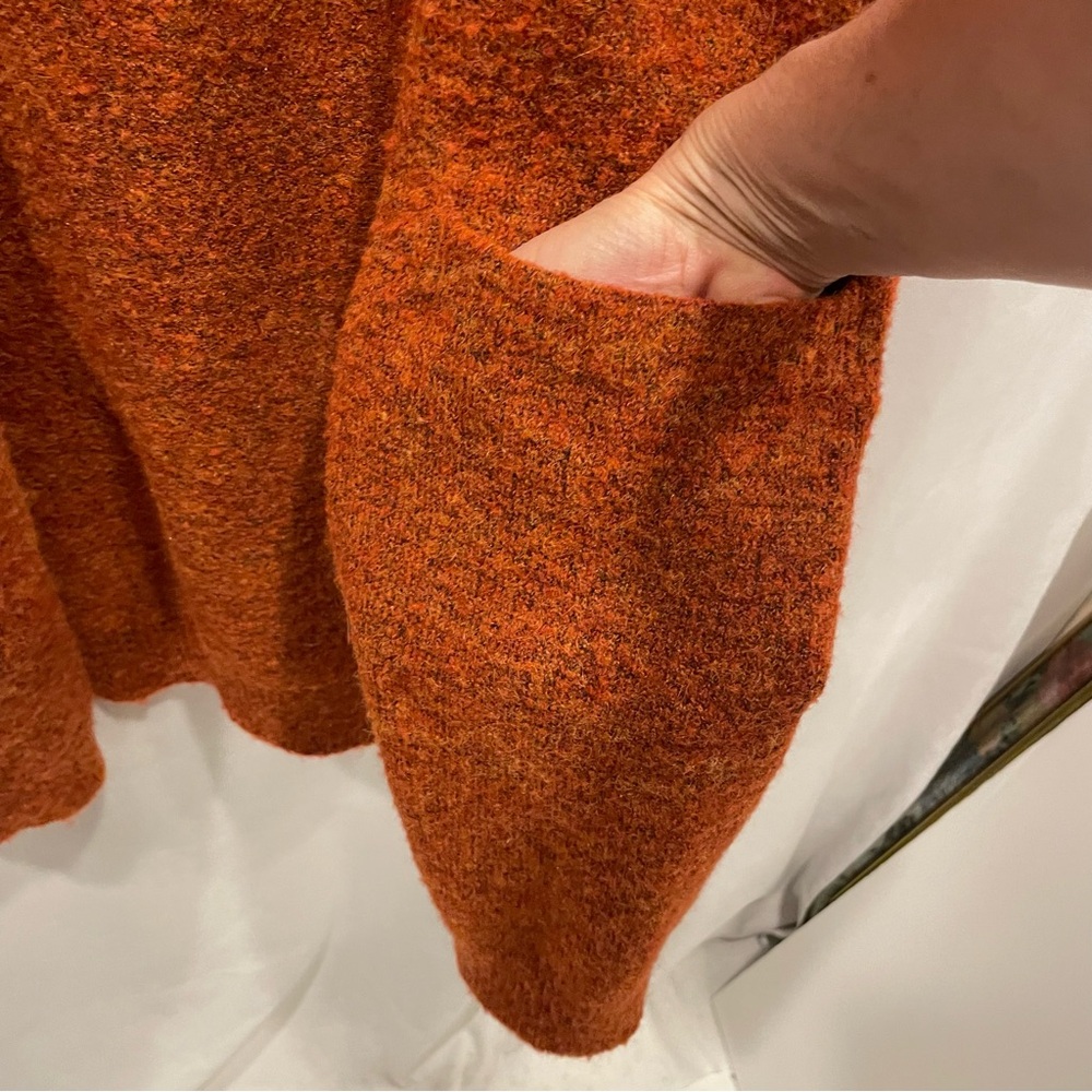 Anthropologie pumpkin heather boho oversized open front soft sweater pockets - Picture 8 of 10